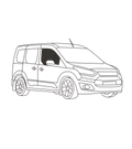 Transit Connect 2014+ Front Door Insulated Window Covers
