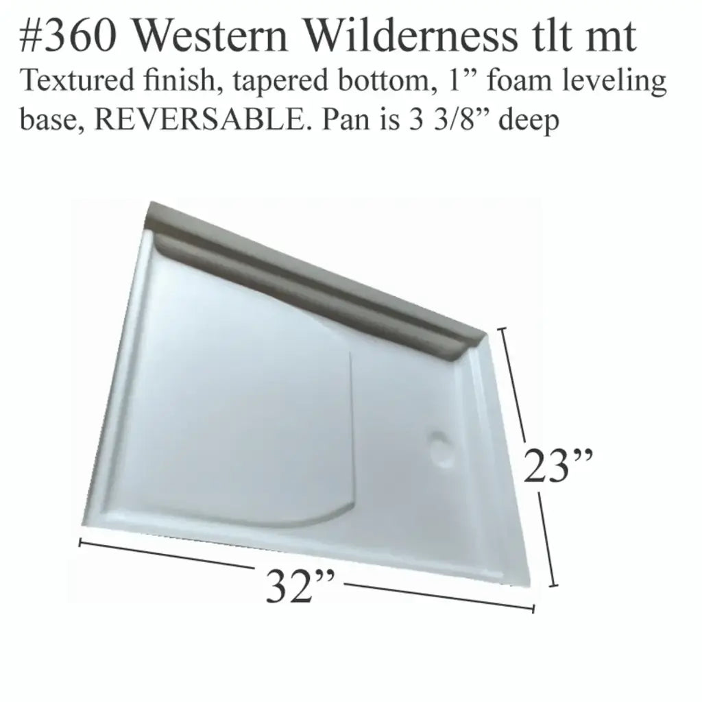 #360 Western Wilderness RV Fiberglass Shower Pan
