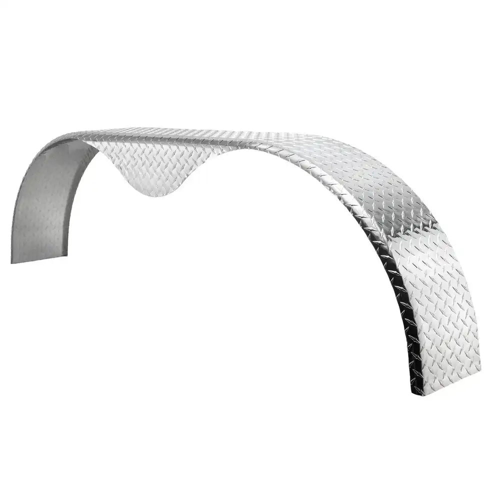 Aluminum Diamond Plate Teardrop Tandem Trailer Fender 9" x 72" x 20"