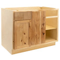 RV Blind Base Corner Cabinet | Rustic Hickory