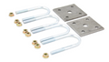 Trailer Axle U-Bolt Mounting Kit - 2,200-lb. Axles, 1-3/4" Axle Tube, 3/8"-24 Thread Size, 4-3/8" Length