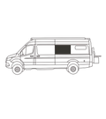 Cover : Side Windows (row 2) Sprinter 170WB | Driver Side