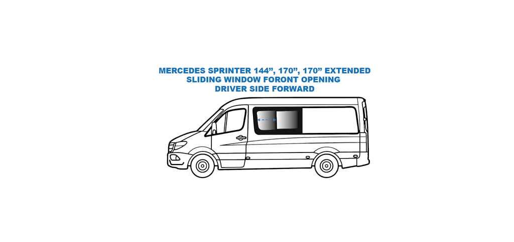 Sliding Window - Driver Side Forward - Mercedes Sprinter - (SL101-SE)